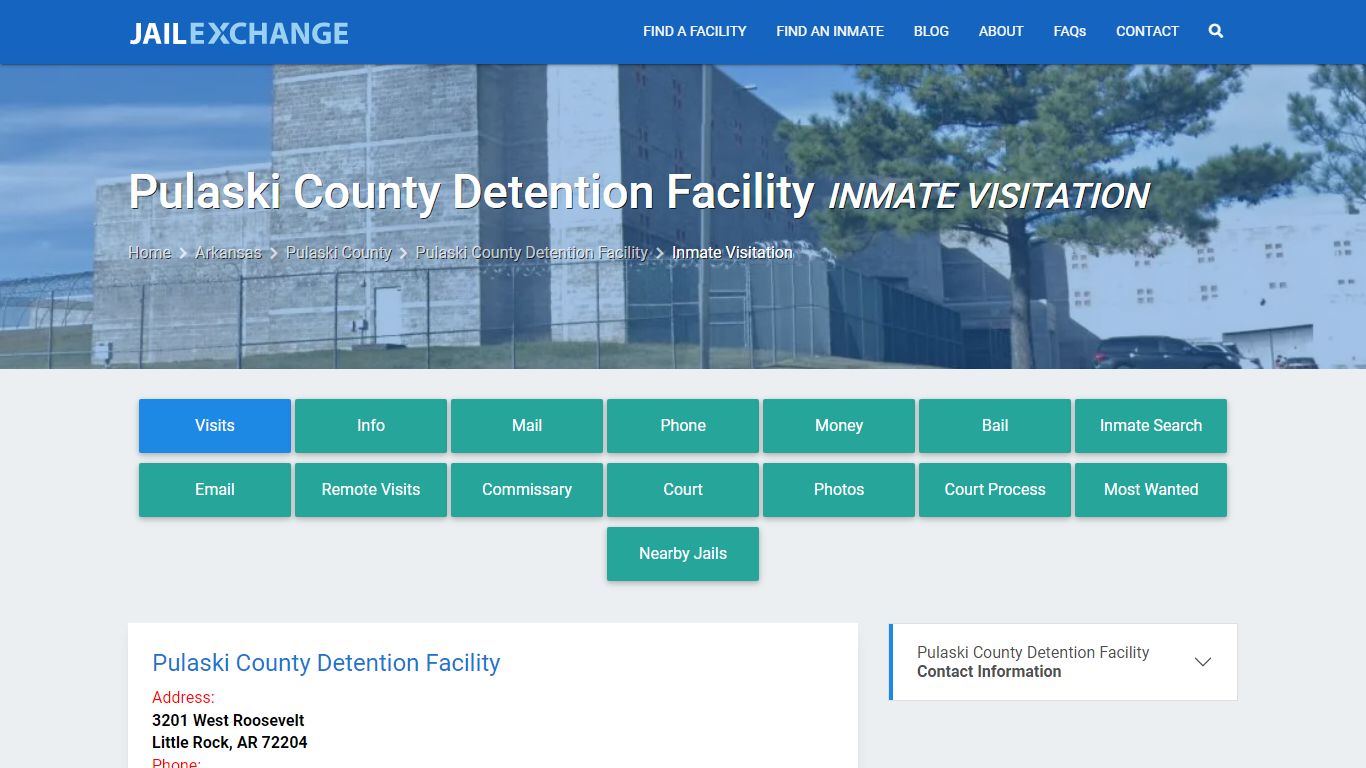 Inmate Visitation - Pulaski County Detention Facility, AR - Jail Exchange
